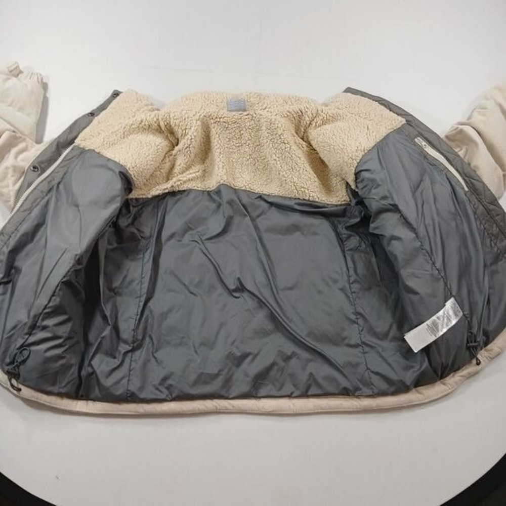 Columbia Down Sherpa Puffer Jacket Womens XL Stone White‎ Corduroy Ruby $240 NEW - Picture 6 of 11
